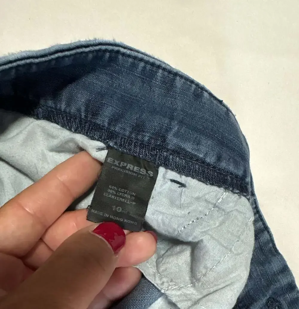 Express Design Studio Editor Blue Flare Jeans